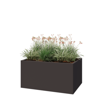 Stalen plantenbak - Rechthoek - 120 x 80 x 60 cm - Andere RAL kleur - Met bodemplaat