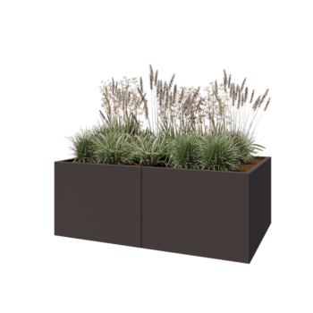 Stalen plantenbak XXL - Rechthoek - 160 x 100 x 60 cm - Andere RAL kleur - Zonder bodemplaat