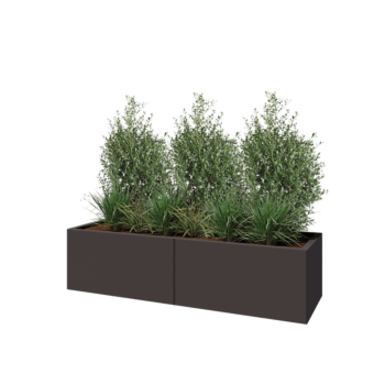 Stalen plantenbak XXL - Rechthoek - 160 x 50 x 40 cm - Andere RAL kleur - Zonder bodemplaat