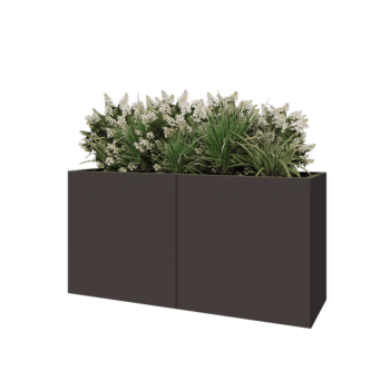 Stalen plantenbak XXL - Rechthoek - 160 x 50 x 80 cm - Andere RAL kleur - Zonder bodemplaat