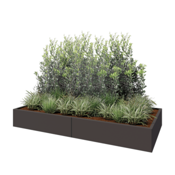 Stalen plantenbak XXL - Rechthoek - 240 x 100 x 30 cm - Andere RAL kleur - Zonder bodemplaat