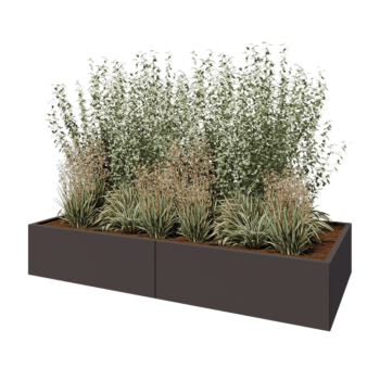 Stalen plantenbak XXL - Rechthoek - 240 x 100 x 40 cm - Andere RAL kleur - Zonder bodemplaat