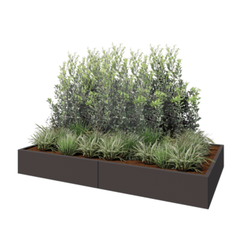 Stalen plantenbak XXL - Rechthoek - 240 x 120 x 30 cm - Andere RAL kleur - Zonder bodemplaat