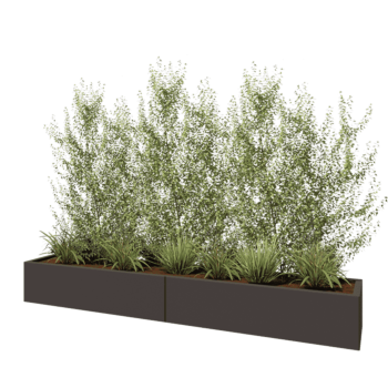 Stalen plantenbak XXL - Rechthoek - 240 x 40 x 30 cm - RAL7016 mat (antraciet grijs) - Zonder bodemplaat