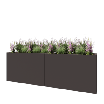 Stalen plantenbak XXL - Rechthoek - 240 x 50 x 80 cm - Andere RAL kleur - Zonder bodemplaat