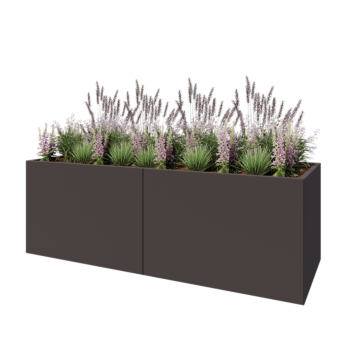 Stalen plantenbak XXL - Rechthoek - 240 x 80 x 80 cm - Andere RAL kleur - Met bodemplaat