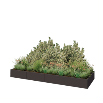 Stalen plantenbak XXL - Rechthoek - 320 x 100 x 30 cm - Andere RAL kleur - Zonder bodemplaat