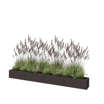 Stalen plantenbak XXL - Rechthoek - 320 x 30 x 30 cm - Andere RAL kleur - Zonder bodemplaat