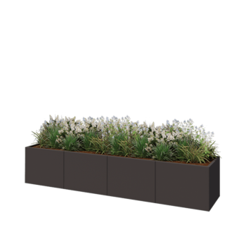 Stalen plantenbak XXL - Rechthoek - 320 x 60 x 60 cm - Andere RAL kleur - Zonder bodemplaat