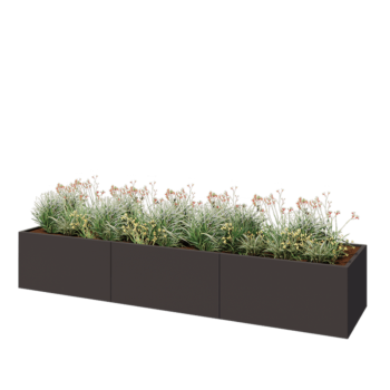 Stalen plantenbak XXL - Rechthoek - 360 x 80 x 60 cm - Andere RAL kleur - Zonder bodemplaat