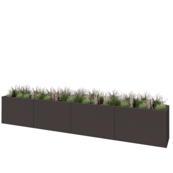 Stalen plantenbak XXL - Rechthoek - 480 x 60 x 80 cm - Andere RAL kleur - Zonder bodemplaat