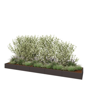 Stalen plantenbak XXL - Rechthoek - 500 x 100 x 30 cm - Andere RAL kleur - Zonder bodemplaat