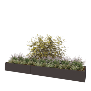 Stalen plantenbak XXL - Rechthoek - 500 x 100 x 50 cm - Andere RAL kleur - Zonder bodemplaat