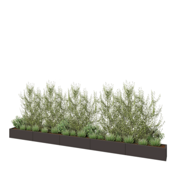 Stalen plantenbak XXL - Rechthoek - 500 x 30 x 30 cm - Andere RAL kleur - Zonder bodemplaat