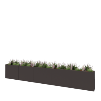 Stalen plantenbak XXL - Rechthoek - 500 x 30 x 80 cm - Andere RAL kleur - Zonder bodemplaat