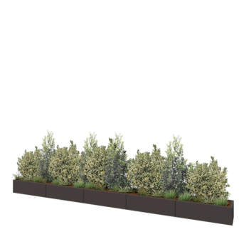 Stalen plantenbak XXL - Rechthoek - 500 x 40 x 30 cm - Andere RAL kleur - Zonder bodemplaat