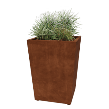 Cortenstaal plantenbak - Cone - 80 x 80 x 101,5 cm - Gelast - Met bodemplaat