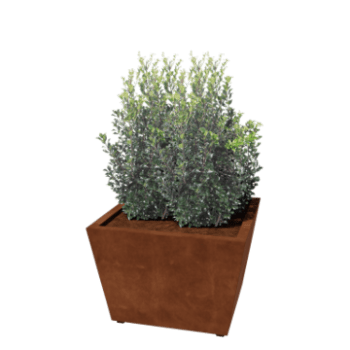 Cortenstaal plantenbak - Cone - 80 x 80 x 51,5 cm - Gelast - Met bodemplaat