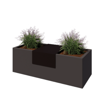 Stalen plantenbakplateau - 40 x 51 x 20 cm - Bronze