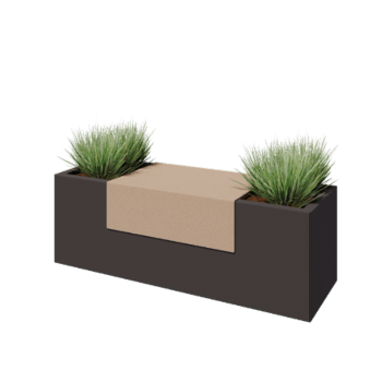 Stalen plantenbakplateau - 60 x 41 x 20 cm - Sand look
