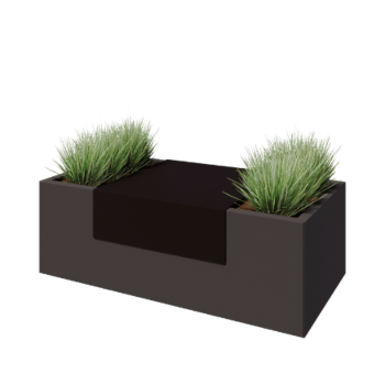 Stalen plantenbakplateau - 60 x 61 x 20 cm - Bronze