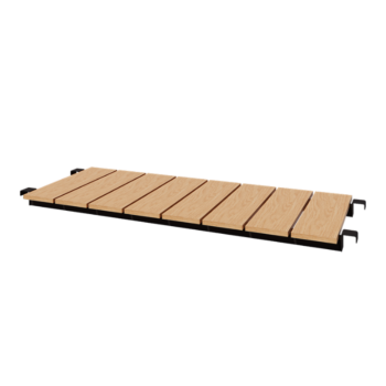 Stalen bankje - 130 x 44,3 cm - RAL9005 mat (zwart)