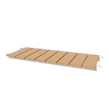 Stalen bankje - 130 x 44,3 cm - RAL9010 mat (wit)