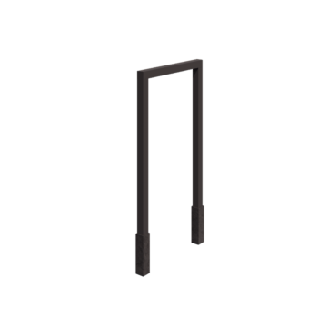 Stalen pergola - Recht - 150 x 230 cm - RAL7016 mat (antraciet grijs) - Met betonpoer