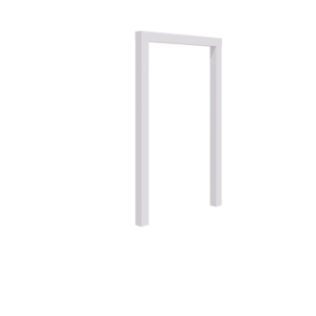 Stalen pergola - Recht - 150 x 230 cm - RAL9010 mat (wit) - Zonder betonpoer