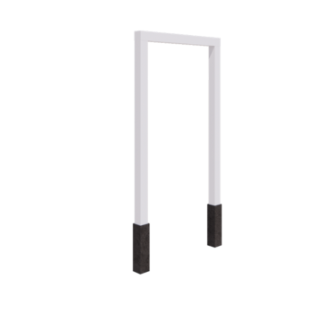 Stalen pergola - Recht - 150 x 230 cm - RAL9010 mat (wit) - Met betonpoer