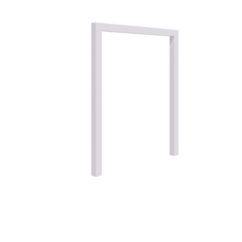 Stalen pergola - Recht - 200 x 230 cm - RAL9010 mat (wit) - Zonder betonpoer