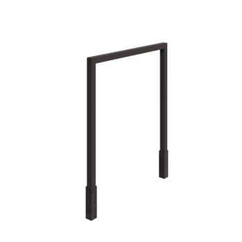 Stalen pergola - Recht - 250 x 230 cm - RAL7016 mat (antraciet grijs) - Met betonpoer