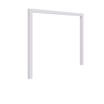 Stalen pergola - Recht - 300 x 230 cm - RAL9010 mat (wit) - Zonder betonpoer