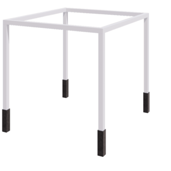 Stalen pergola - Vierkant - 324 x 300 x 230 cm - RAL9010 mat (wit) - Met betonpoer