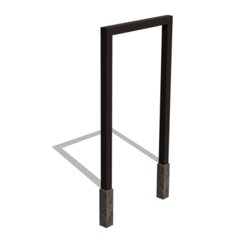 Stalen pergola - Recht - 150 x 230 cm - Andere RAL kleur - Met betonpoer