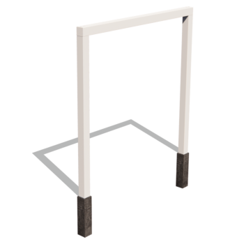 Stalen pergola - Recht - 250 x 230 cm - Andere RAL kleur - Met betonpoer