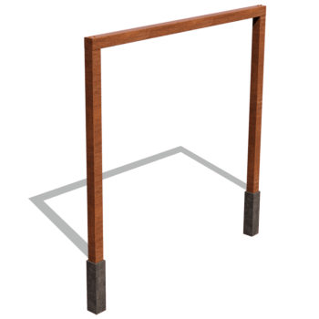 Cortenstaal pergola recht 300 cm