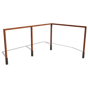Cortenstaal pergola hoekopstelling 600 x 412 cm