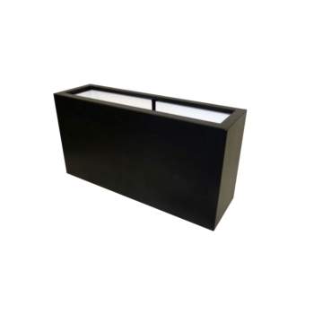 Polyester plantenbak - Rechthoek - 100 x 30 x 50 cm - RAL9005 mat (zwart) - Met bodem