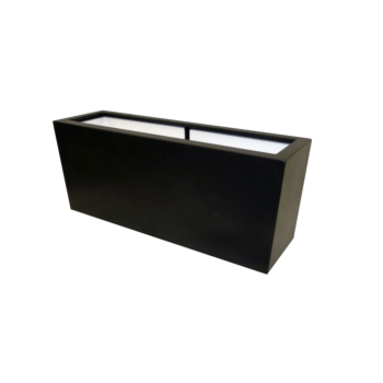 Polyester plantenbak - Rechthoek - 120 x 30 x 50 cm - RAL9005 mat (zwart) - Met bodem