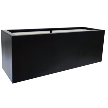 Polyester plantenbak - Rechthoek - 120 x 40 x 50 cm - RAL9010 mat (wit) - Met bodem