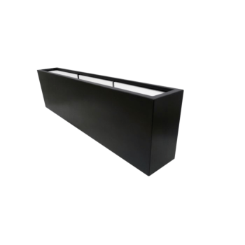 Polyester plantenbak - Rechthoek - 200 x 30 x 60 cm - RAL9005 mat (zwart) - Met bodem