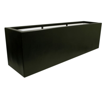 Polyester plantenbak - Rechthoek - 200 x 50 x 60 cm - RAL9005 mat (zwart) - Met bodem