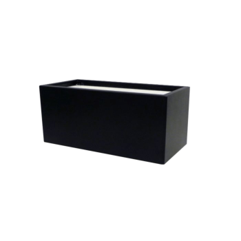 Polyester plantenbak - Rechthoek - 60 x 40 x 40 cm - RAL9005 mat (zwart) - Met bodem