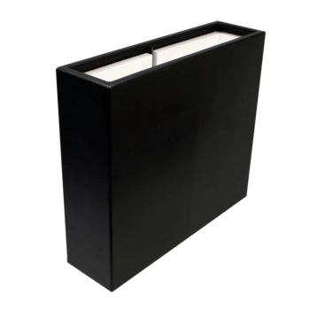 Polyester plantenbak - Rechthoek - 90 x 25 x 80 cm - RAL9005 mat (zwart) - Met bodem