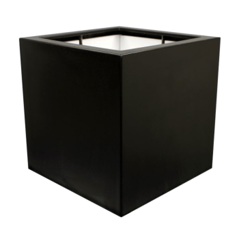 Polyester plantenbak - Vierkant - 120 x 120 x 120 cm - RAL9010 mat (wit) - Met bodem