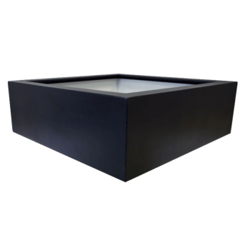 Polyester plantenbak - Vierkant - 120 x 120 x 40 cm - RAL9010 mat (wit) - Met bodem