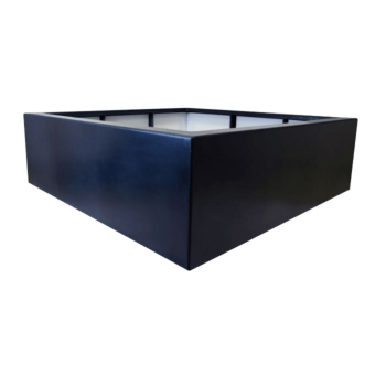 Polyester plantenbak - Vierkant - 140 x 140 x 60 cm - RAL9010 mat (wit) - Met bodem