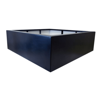 Polyester plantenbak - Vierkant - 160 x 160 x 60 cm - RAL9010 mat (wit) - Met bodem