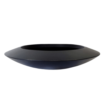 Polyester plantenbak - Schaal - Ø 120 x 20 cm - RAL9010 mat (wit) - Met bodem